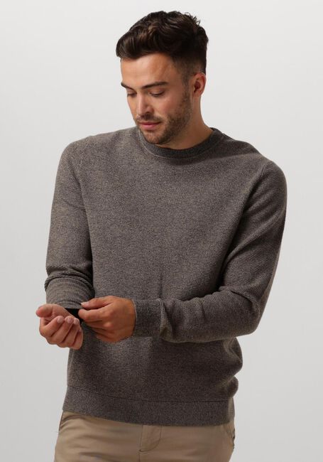 Graue SELECTED HOMME Pullover SLHROSS LS KNIT STRUCTURE CREW NECK NOOS - large
