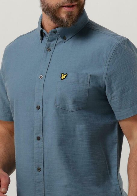 Hellblau LYLE & SCOTT Casual-Oberhemd COTTON SLUB SHORT SLEEVE SHIRT - large