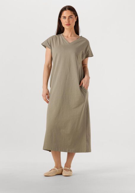 Khaki WITHBLACK Midikleid WBLCARMA LONG V-NECK DRESS - large