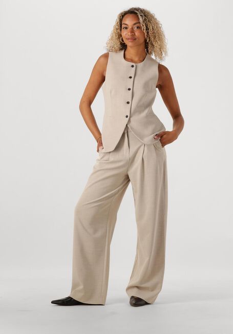 Beige MSCH COPENHAGEN Hose MSCHMIRABELLE MICHELLE HW PLEAT PANTS - large