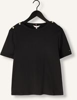 Schwarze TOMMY HILFIGER T-shirt REG STRIPE GOLD BTN C-NK SS Schwarze TOMMY HILFIGER T-shirt REG STRIPE GOLD BTN C-NK SS - medium