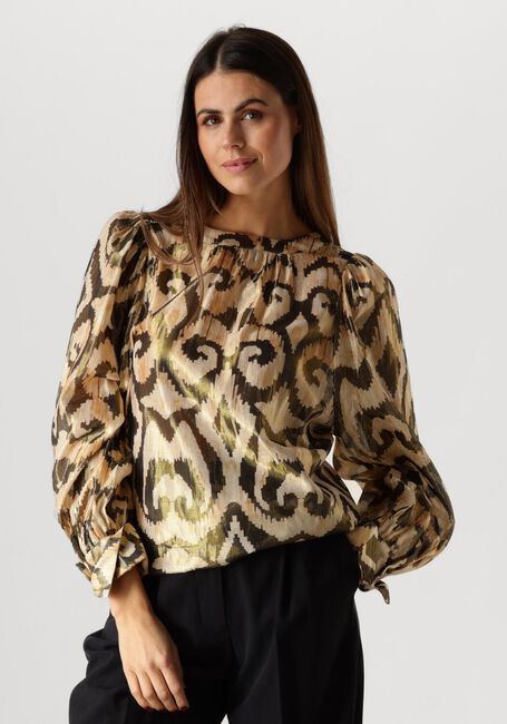Mehrfarbige/Bunte SUMMUM Blusen TOP ETHNIC PRINT - large