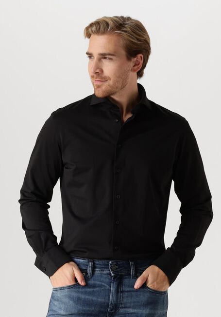 Schwarze PROFUOMO Klassisches Oberhemd SHIRT X-CUTAWAY JAPANESE KNITTED - large