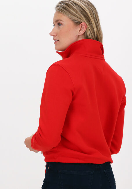 Rote TOMMY JEANS Sweatshirt TJW RELAXED BADGE QUARTER ZIP - large