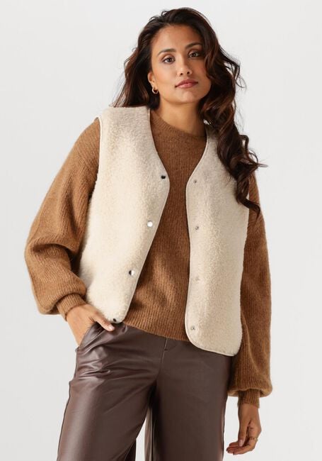 Sand OBJECT Gilet OBJELLA NEW WAISTCOAT - large