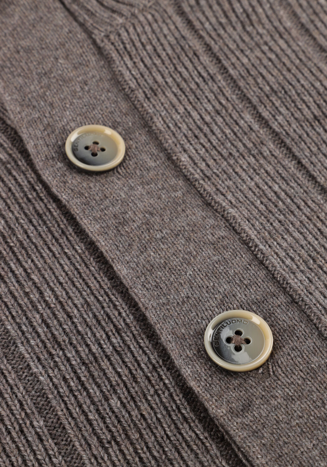 Taupe GENTILUOMO Strickjacke CARDIGAN 8 BUTTONS - large