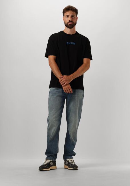 Schwarze PURE PATH T-shirt LOOSE FIT T-SHIRTS CREWNECK SS112 - large