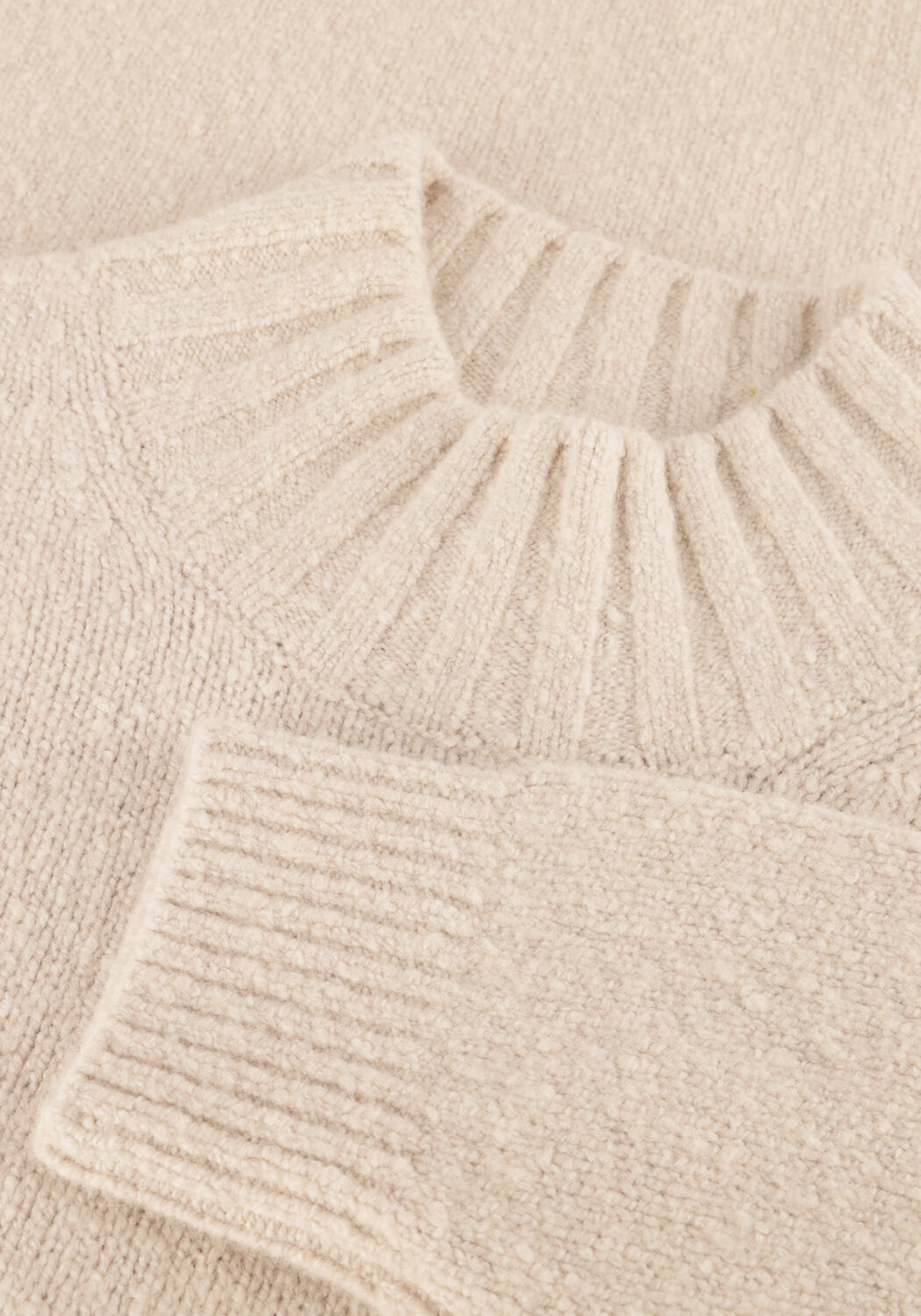 Beige PROFUOMO Rollkragenpullover PULLOVER MOCK NECK BOILED WOOL - large