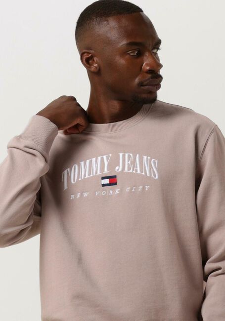 Beige TOMMY JEANS Sweatshirt TJM REG SMALL VARSITY CREW - large