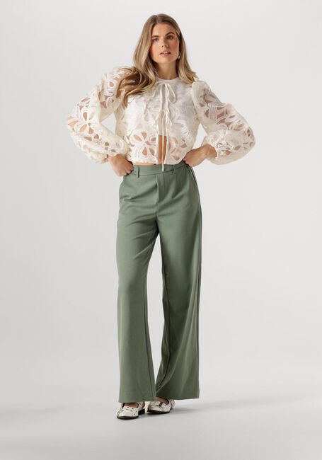 Olive OBJECT Hose OBJLISA WIDE PANT - large