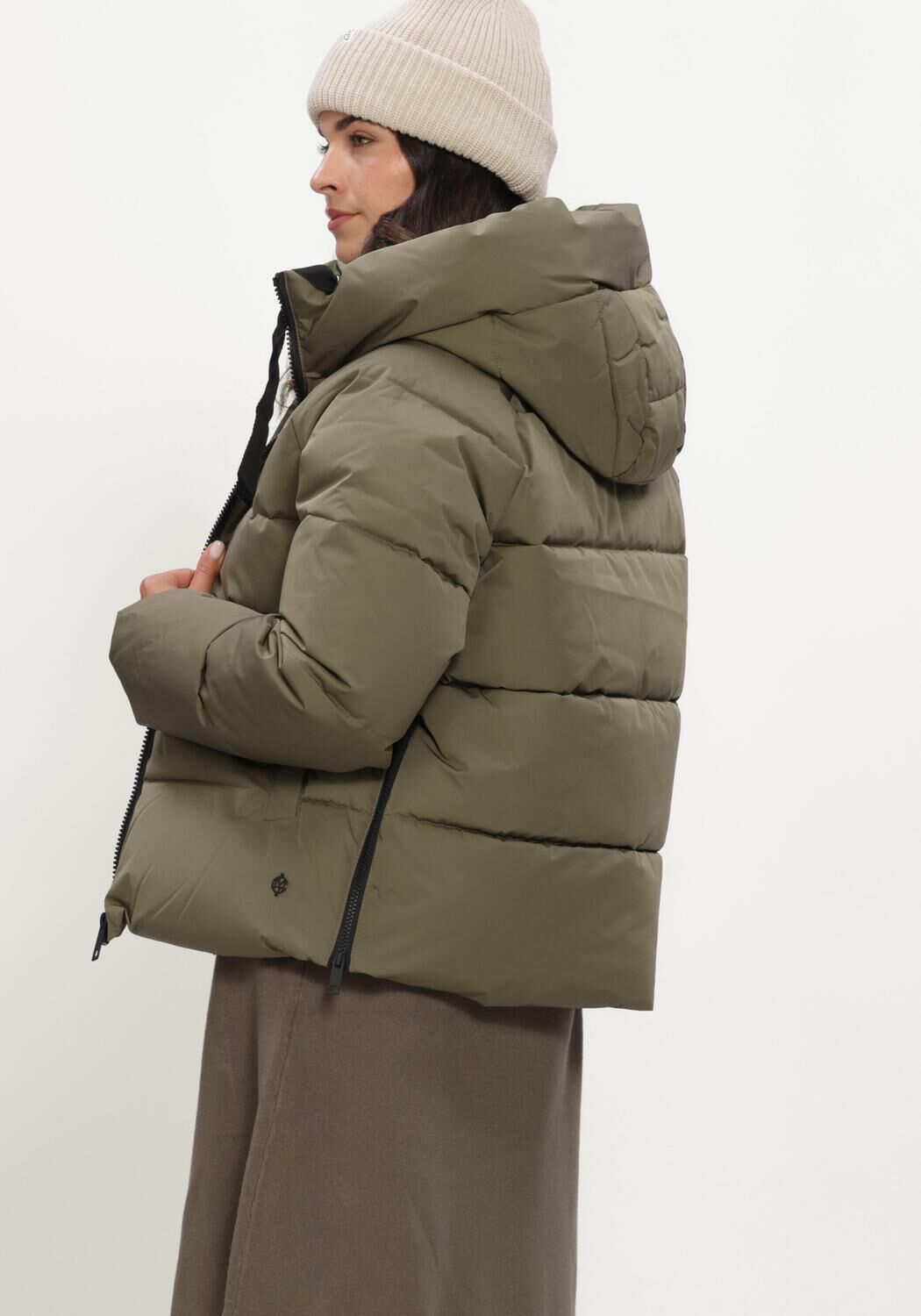 Khaki MSCH COPENHAGEN Wattierte Jack MSCHPAVINARIA SHORT JACKET - large