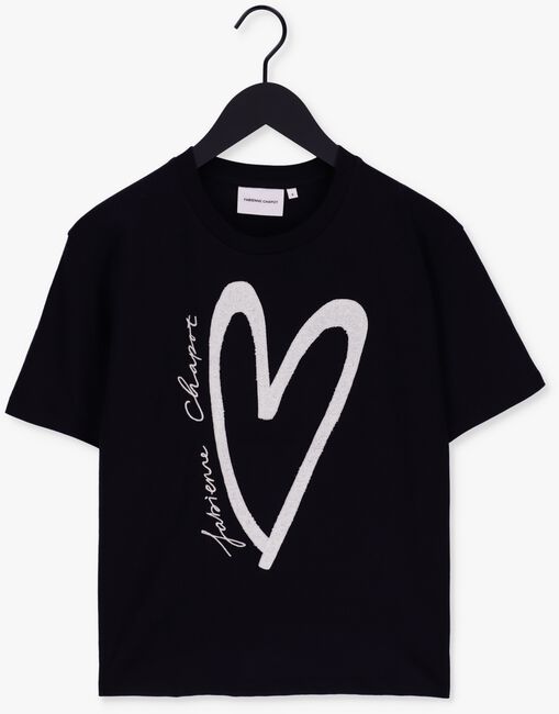 Schwarze FABIENNE CHAPOT T-shirt BERNARD HEART T-SHIRT - large