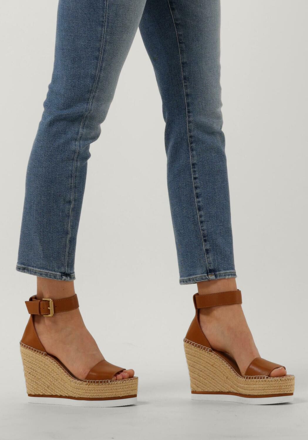 Cognacfarbene SEE BY CHLO&Eacute; Sandalen GLYN HIGH - large