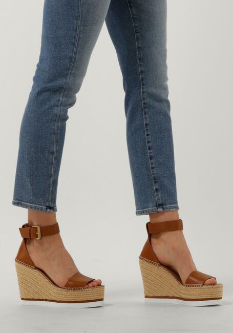 Cognacfarbene SEE BY CHLOÉ Sandalen GLYN HIGH - large