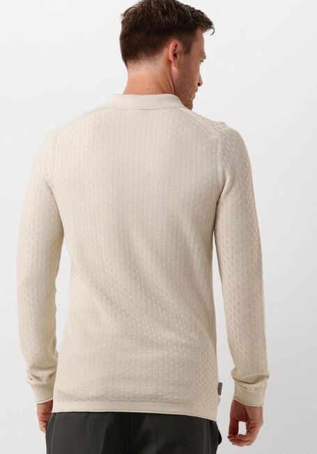Beige CAST IRON Polo-Shirt LONG SLEEVE POLO COTTON MODAL - large