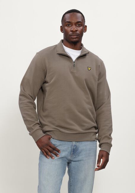 Gr&uuml;ne LYLE & SCOTT Pullover LOOPBACK QUARTER ZIP SWEAT - large
