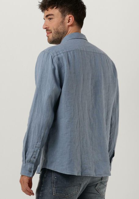 Blaue BUTCHER OF BLUE Casual-Oberhemd ROBBINS LINEN CLEAN SHIRT - large