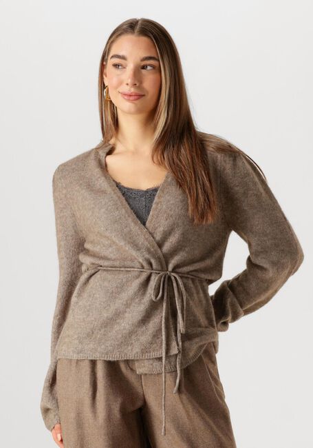 Braune MSCH COPENHAGEN Strickjacke MSCHGUSTE HOPE WRAP CARDIGAN - large