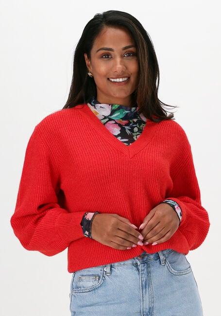 Rote OBJECT Pullover MALENA L/S KNIT PULLOVER - large