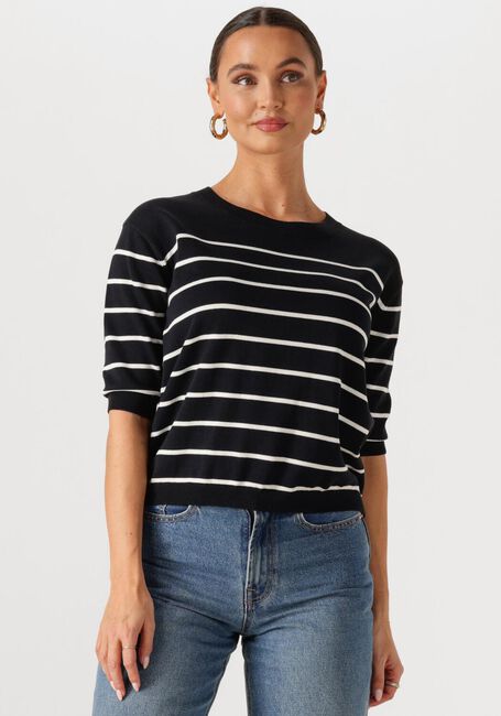 Blaue WITHBLACK Tops & T-shirts WBLBRENDA SS STRIPE TEE - large