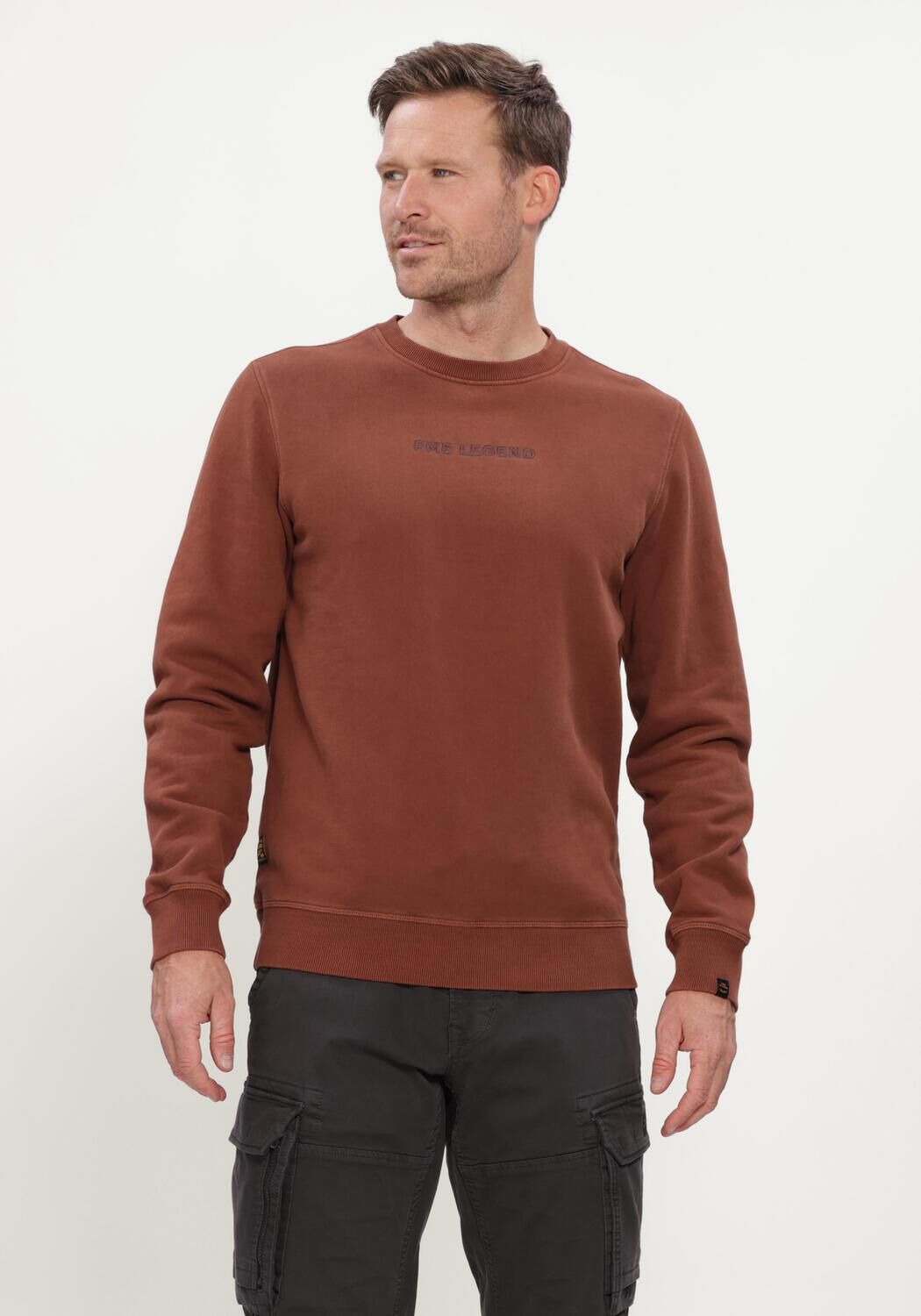 Braune PME LEGEND Sweatshirt CREWNECK SEMI BRUSHED - large