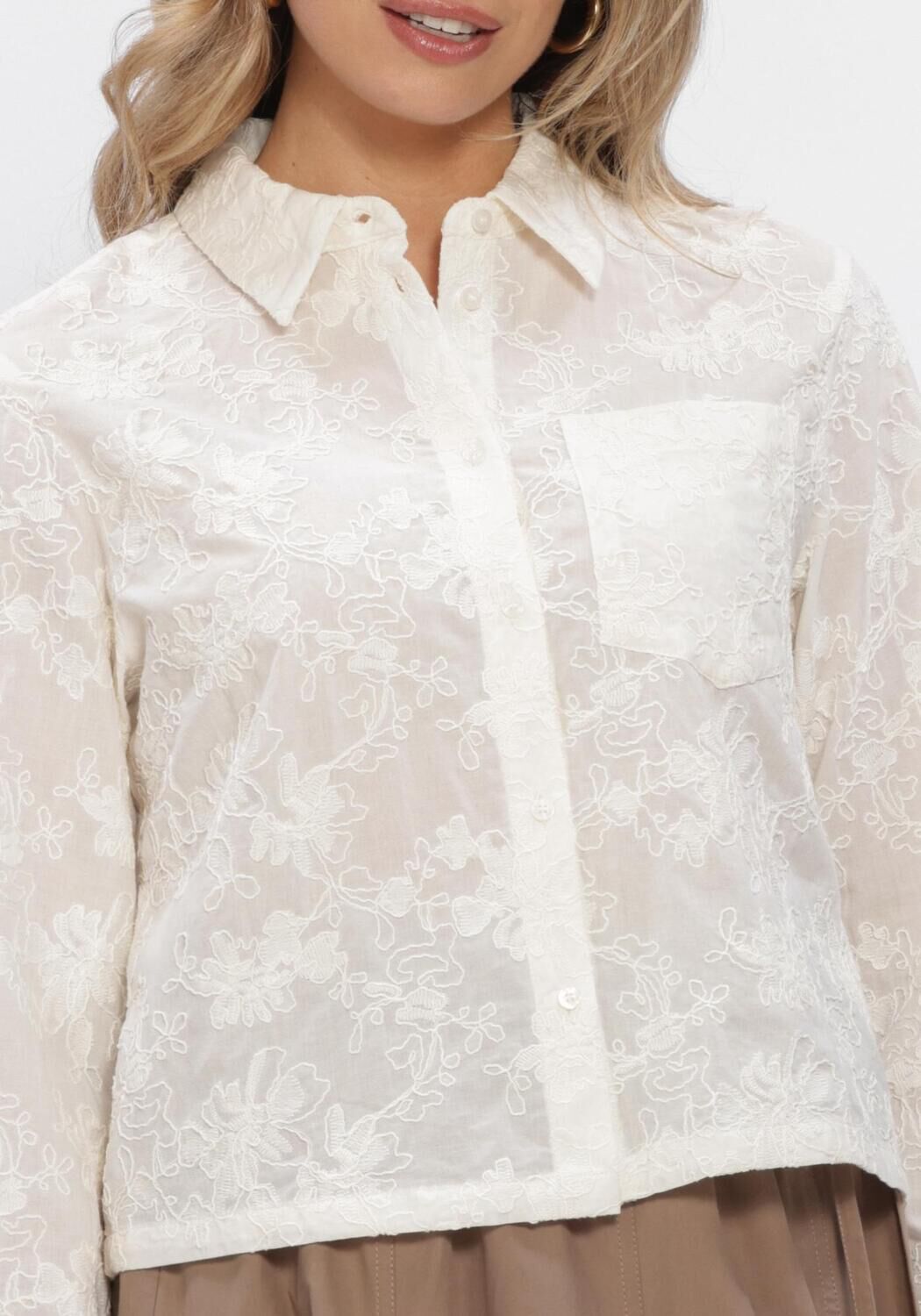 Wei&szlig;e MSCH COPENHAGEN Blusen MSCHSYLVIA SHIRT EMB - large