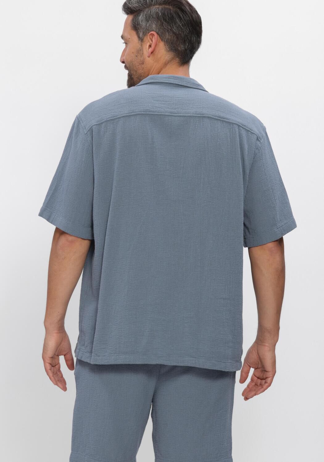 Blaue SELECTED MEN Hemden SLHRLXCAL SS SHIRT RESORT - large