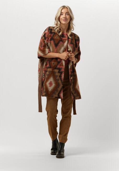 Camelfarbene MOS MOSH Strickjacke PILA INCA CAPE - large