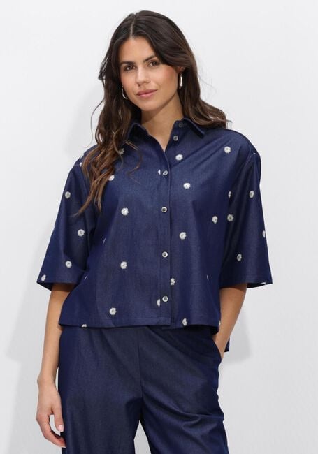 Blaue NUKUS Blusen ISA BLOUSE GLOSSY - large