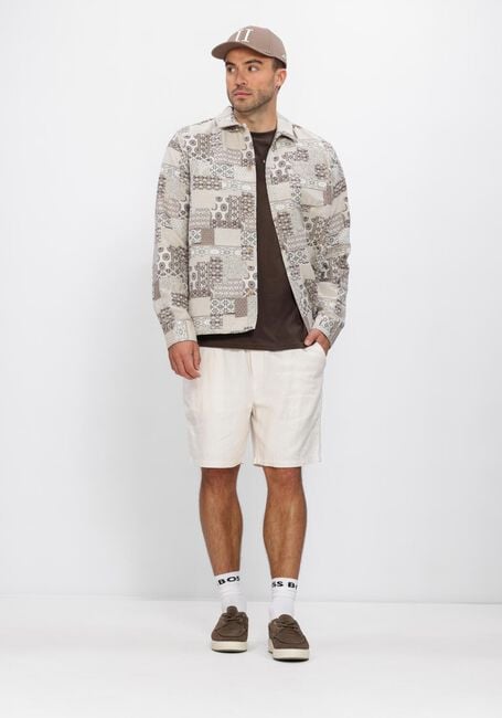 Beige LES DEUX Overshirts LAYTON PATCHWORK JACQUARD OVERSHIRT - large