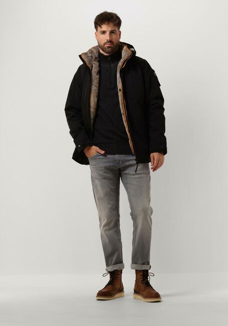 Dunkelgrau PME LEGEND Pullover HALF ZIP COLLAR COTTON PLATED - large