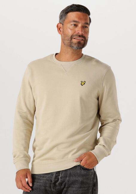 Taupe LYLE & SCOTT Pullover CREW NECK SWEATSHIRT - large