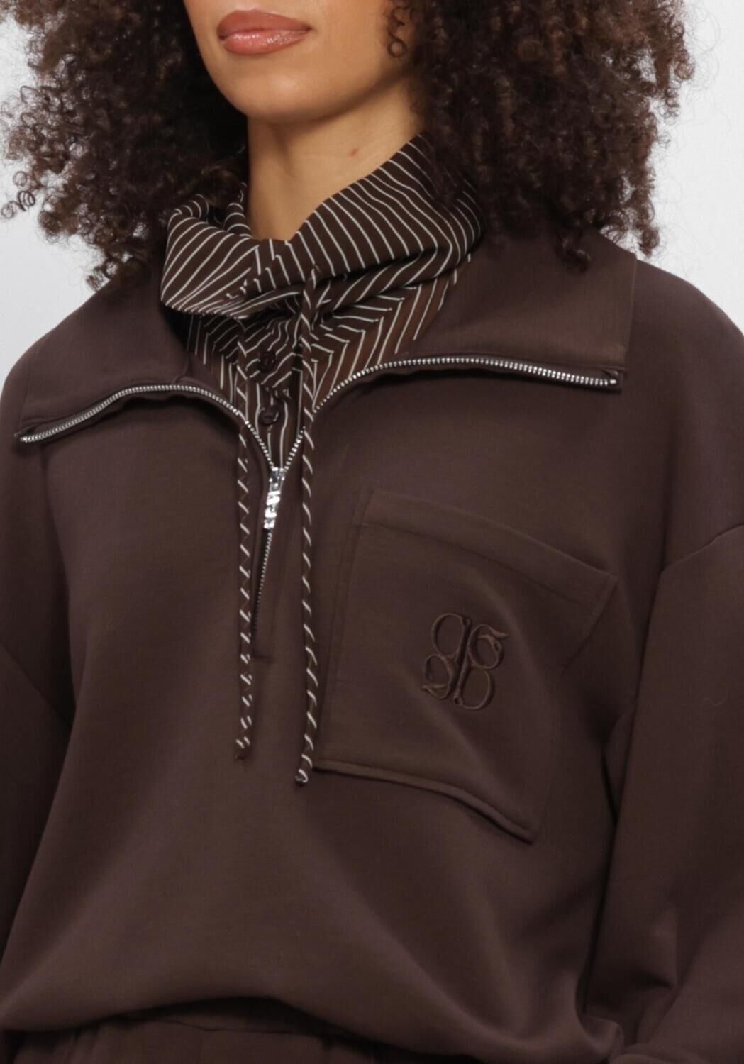 Braune DANTE6 Sweatshirt REPUBLIC ZIP SWEATER - large