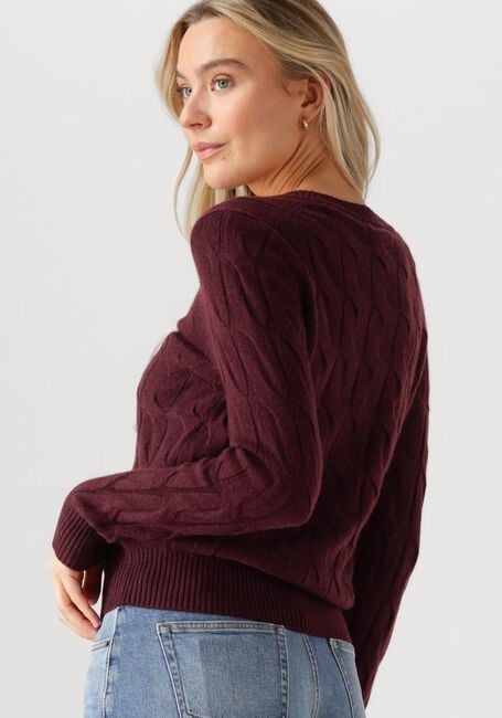 Bordeaux TOMMY HILFIGER Pullover SOFT WOOL CABLE C-NK LS SWT - large