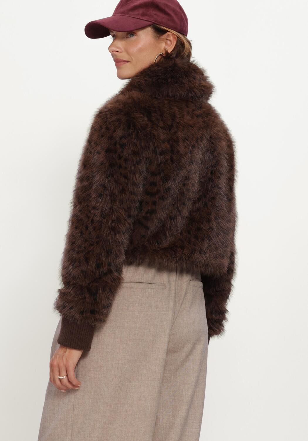Braune BEAUMONT Fake-Fur-Jack NUALA JACKET - large