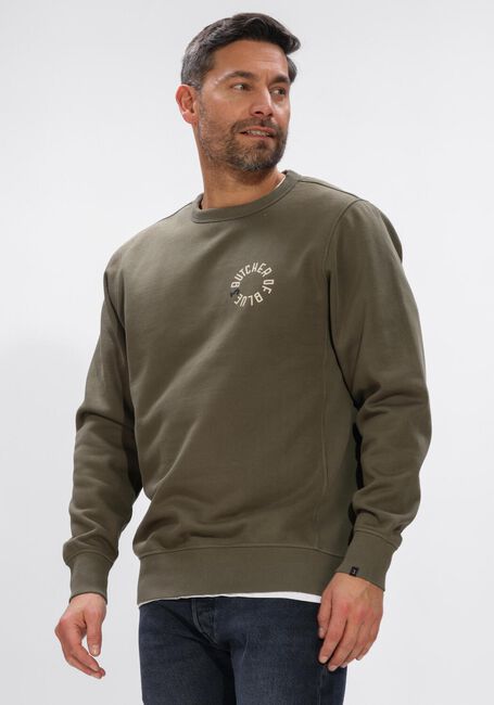 Olive BUTCHER OF BLUE Pullover ARMY CIRCLE CREW - large