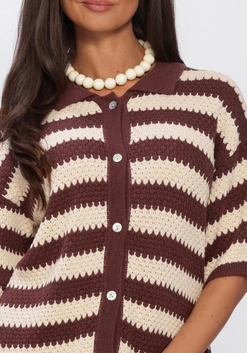 Mehrfarbige/Bunte YDENCE Tops & T-shirts KNITTED TOP JANOUK - large