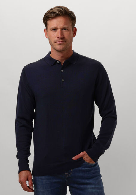 Dunkelblau PROFUOMO Polo-Shirt POLO LONG SLEEVE - large