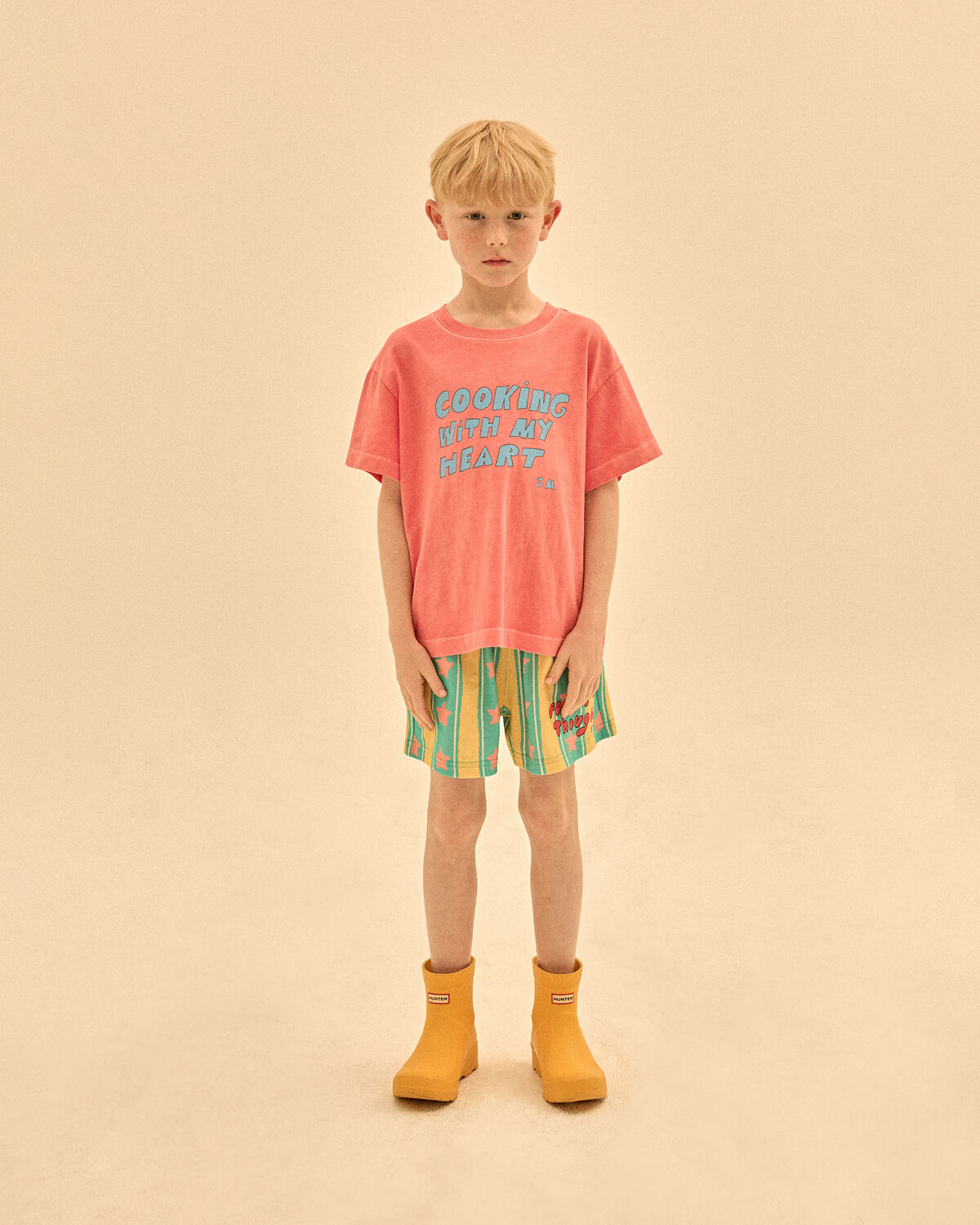 Orangene Jelly Mallow T-shirt COOKING HEART PIGMENT - large