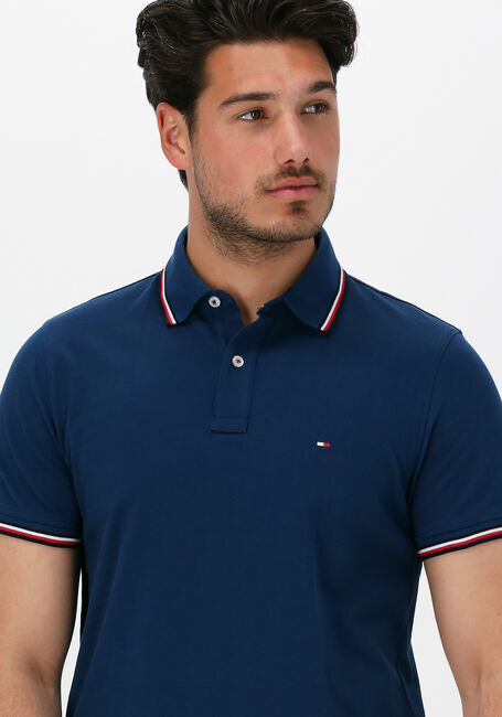 Dunkelblau TOMMY HILFIGER Polo-Shirt TOMMY TIPPED SLIM POLO - large
