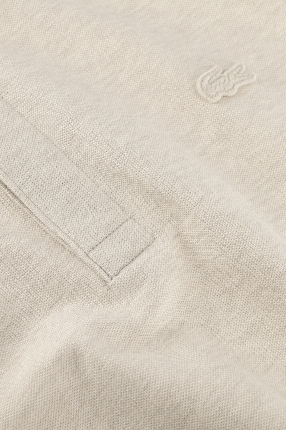 Beige LACOSTE Polo-Shirt REGULAR FIT COTTON BLEND POLO SHIRT - large