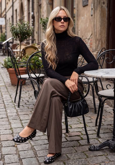 Taupe NEO NOIR Hose CALINA STRUCTURE WRAP PANTS - large