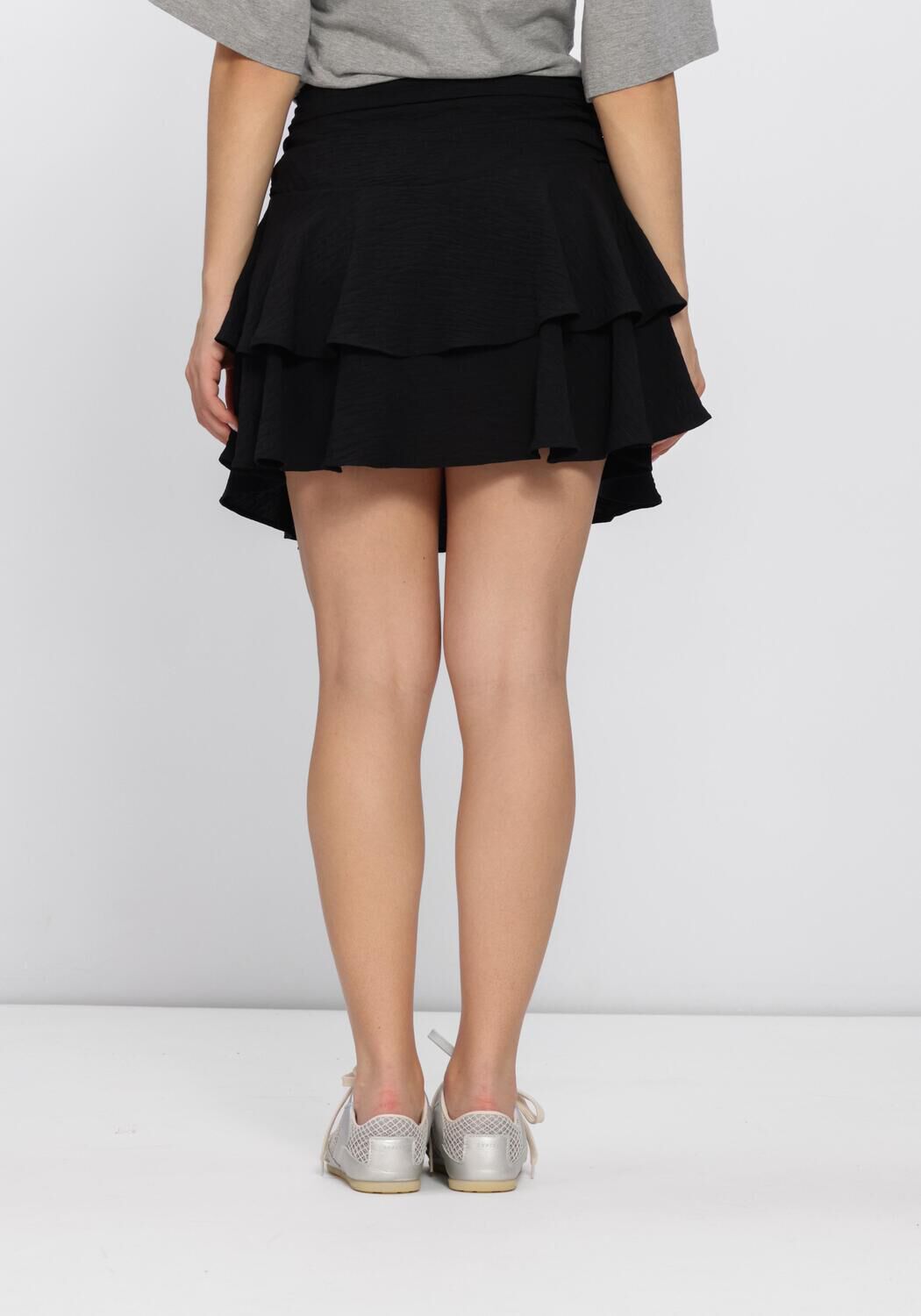 Schwarze NEO NOIR R&ouml;cke MITRA FRILL STRUCTURE SKIRT - large