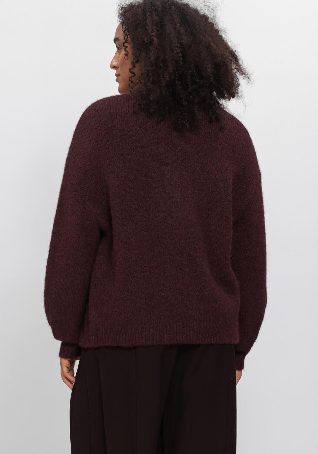 Bordeaux SUMMUM Strickjacke PUFF SLEEVE CARDIGAN COZY - large