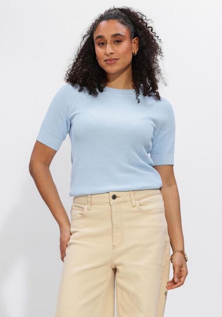 Hellblau SELECTED WOMEN Pullover SLFELINNA SS KNIT TOP - large