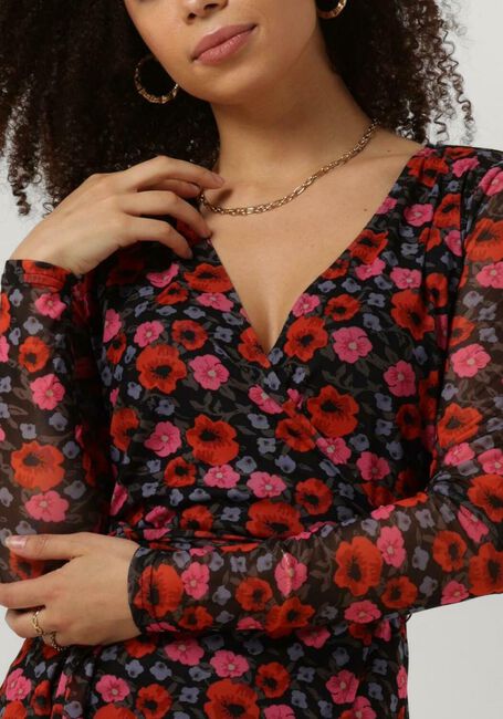 Mehrfarbige/Bunte MODSTRÖM Minikleid BINNA PRINT WRAP DRESS - large