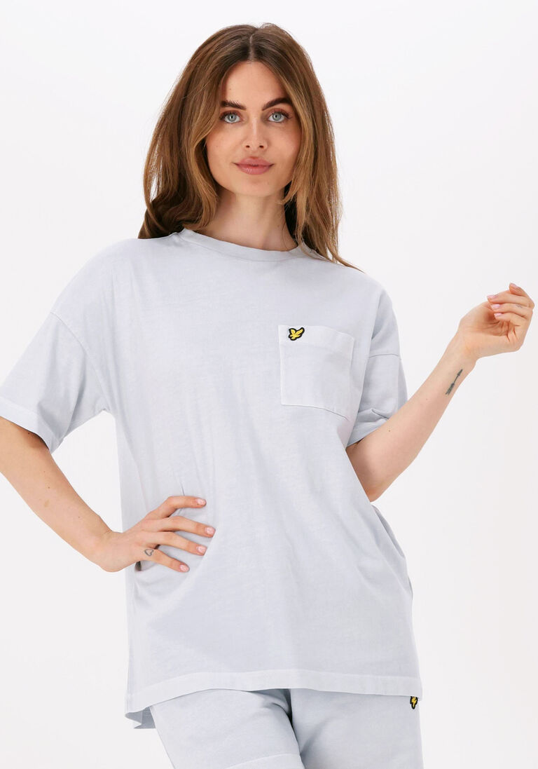hellblau lyle & scott t-shirt garment dye t-shirt