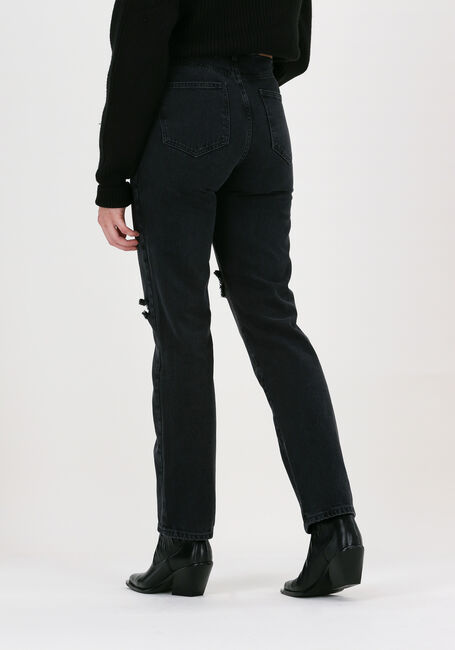 Schwarze NA-KD Straight leg jeans DESTROYED STRAIGHT DENIM - large