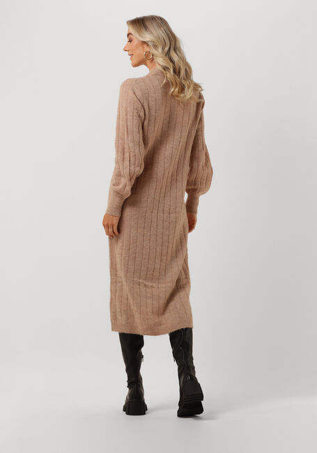 Taupe SELECTED FEMME Midikleid GLOWIE LS KNIT O-NECK DRESS - large