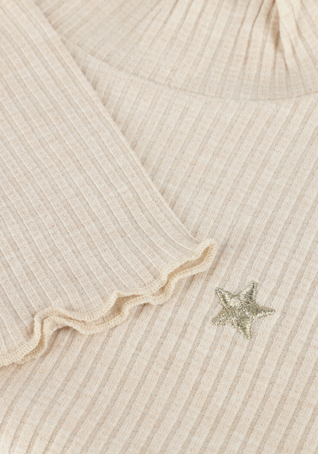 Beige LIKE FLO Tops & T-shirts EEF RIB COL - large